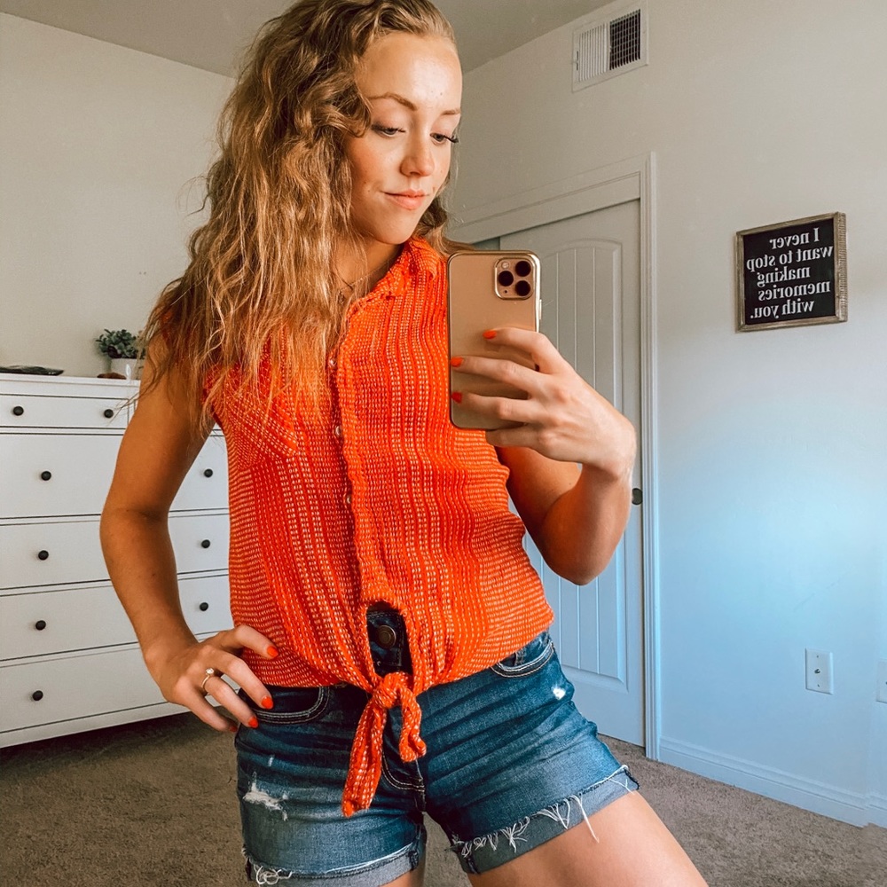 Red blouse